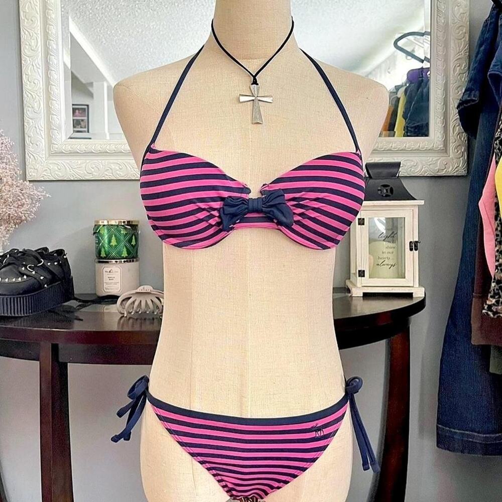 Striped abercrombie bikini